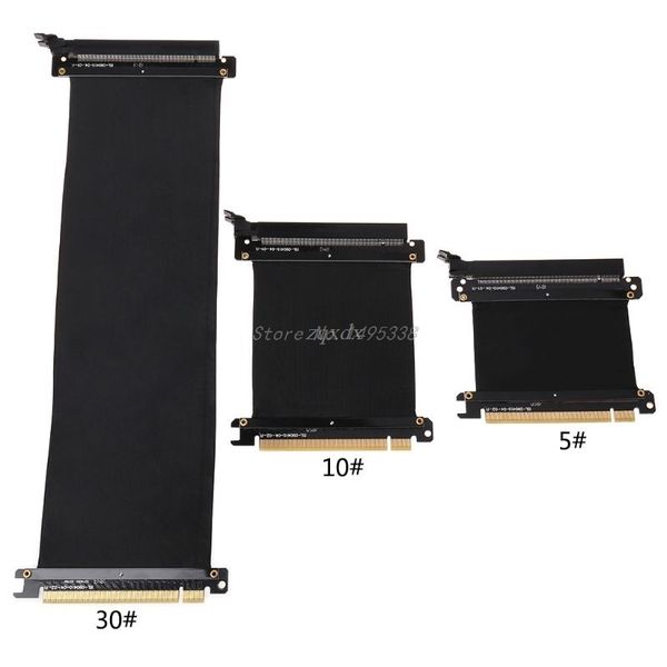 

computer cables & connectors pci express 16x flexible cable riser card extension port adapter graphics video extend cord for 1u 2u chassis d