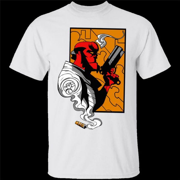 

black navy hellboy t-shirt black navy funny men's tee shirt short sleeve s-3xl cool tee shirt