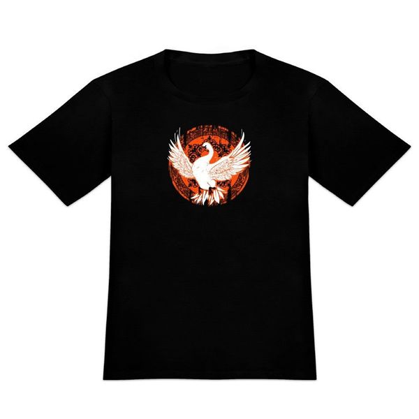 

лебедь на fancy цветочного круг мужской новизна футболка homme customized tee shirt