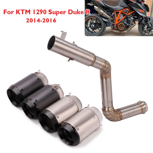 

slip on motorcycle exhaust full system muffler header connection link tube for 1290 super duke r 2014 2020 2020