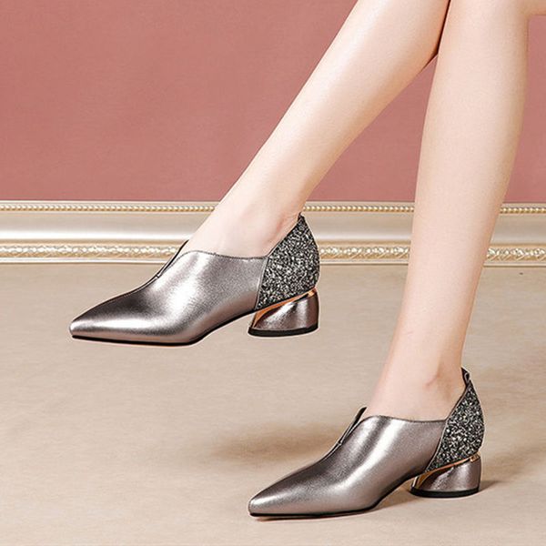 

zapatos de mujer women cute sweet grey slip on heel shoes lady classic black comfort autumn black pu leather heel shoes g6193