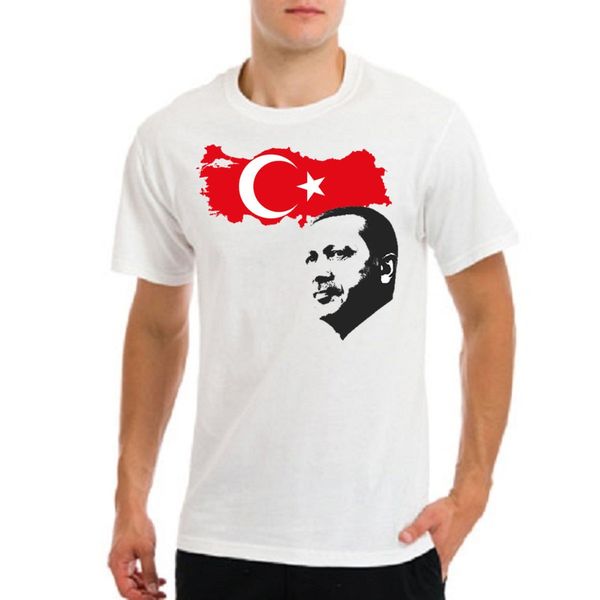 

recep tayyip erdogan face turkey president with county flag mens white t-shirt t shirt 2020 new fashion brand 3d print tee shirt