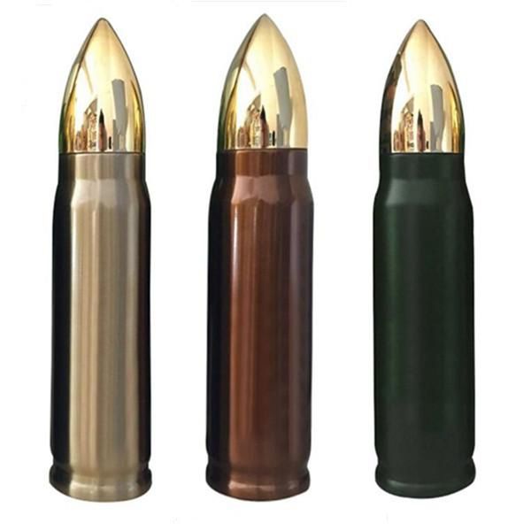 

12oz 17oz bullet flask water bottle stainless steel thermos bottle double wall vacuum insulated cup trave mug dda555