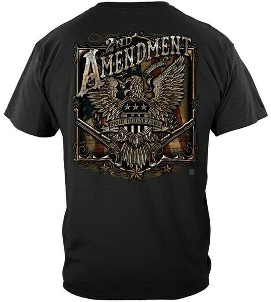 

2nd amendment foil print t shirt american flag eagle we the people right to bear