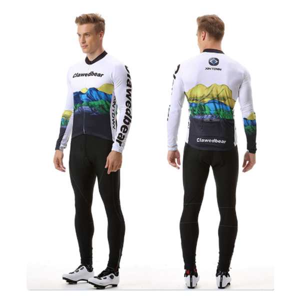

cycling jersey set winter thermal long sleeve man cycling clothes s/m//xl/xxl/xxxl bicycle clothes man, Black;blue