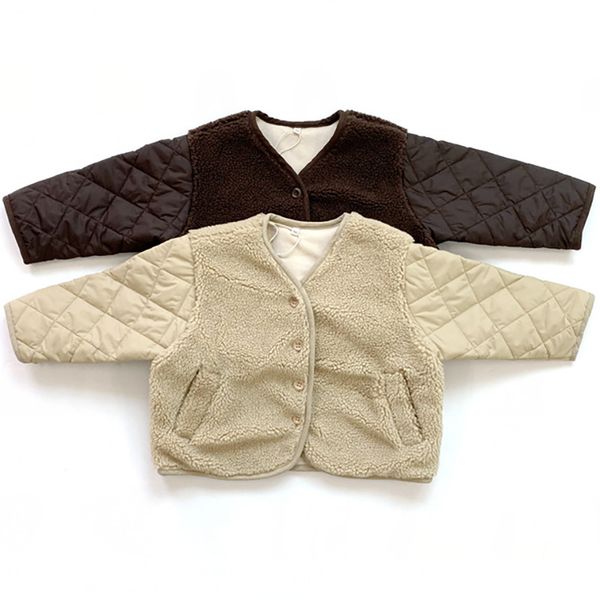 

milancel 2020 kids coat fur lining boys jacket korean style jacket for girls patchwork kis outerwear, Camo