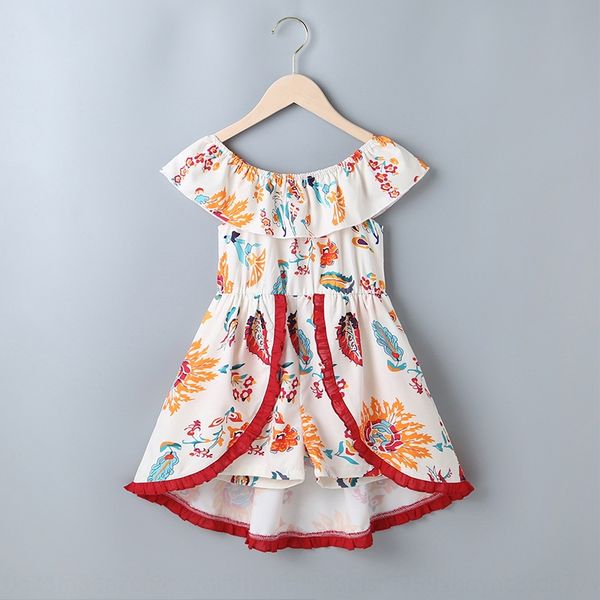 

children's clothing new 2020 summer korean style girls dresslace dress one-line collar flower contrast color skirt lace dress wsnvc, Black;gray