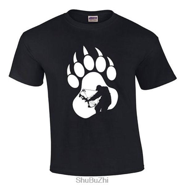 

men cotton tshirt bow hunter bear claw | bear t-shirt summer fashion brand man tee-shirt euro szie