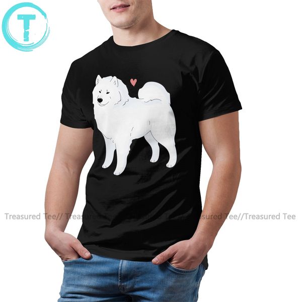 

dog samoyed t shirt samoyed love t-shirt cute streetwear tee shirt 100 percent cotton man short-sleeve tshirt