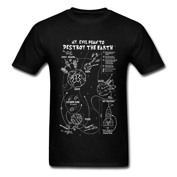

my evil plan destroy the earth 2018 tee shirts for male men t-shirt short sleeve casual team custom clothes funny cartoon