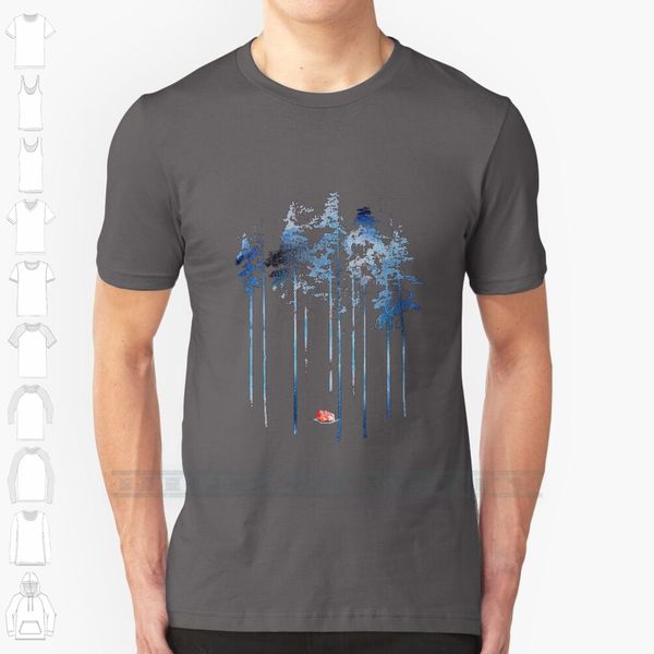 

sleeping in the woods custom design print for men women cotton new cool tee t shirt big size 6xl fox watercolor