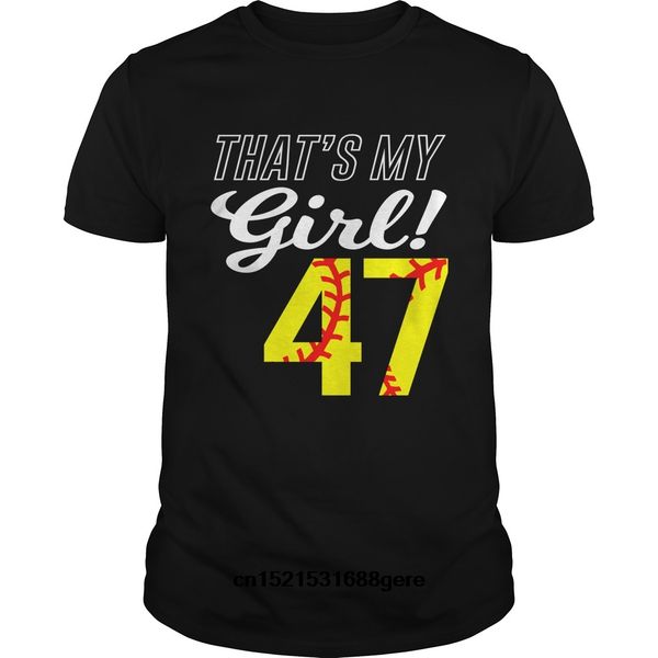 

funny t shirt 47 softball girl number 47 tshirt men tee