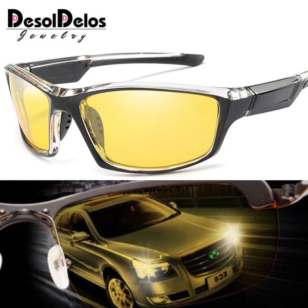 

2020 new sport polarized sunglasses men women night vision driving goggles oval shades uv400 gafas de sol masculino, White;black