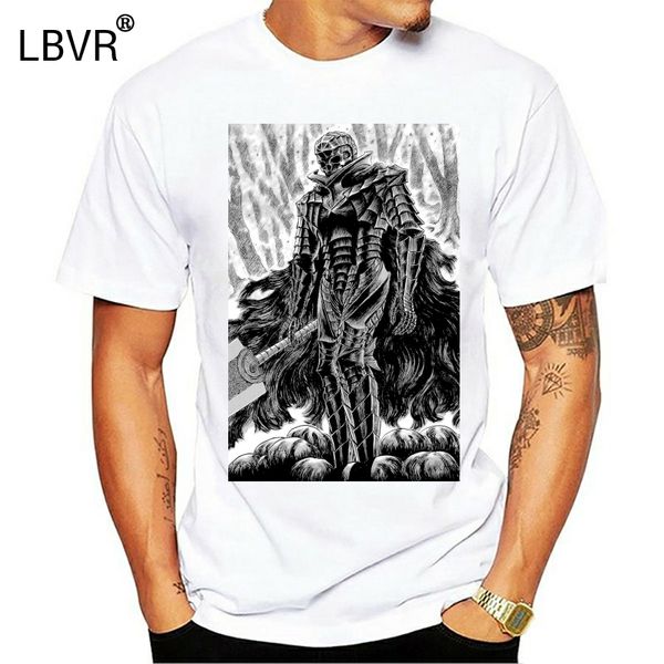 

new berserk guts japan anime manga skull knight black men's t-shirt custom made good quality t shirts