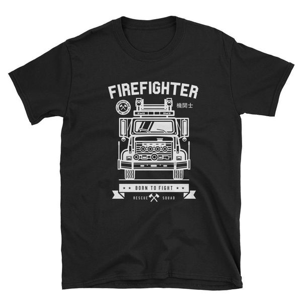 

2019 new mens fire fighter truck military vintage men's t-shirt tee shirts
