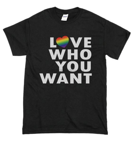 

lgbtq love who you want t-shirt pride month lgbt 2020 new trendy men high quality