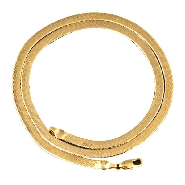 

20 inch flat snake chain gold plated necklace 3mm wide fashion necklace jewelry, Silver