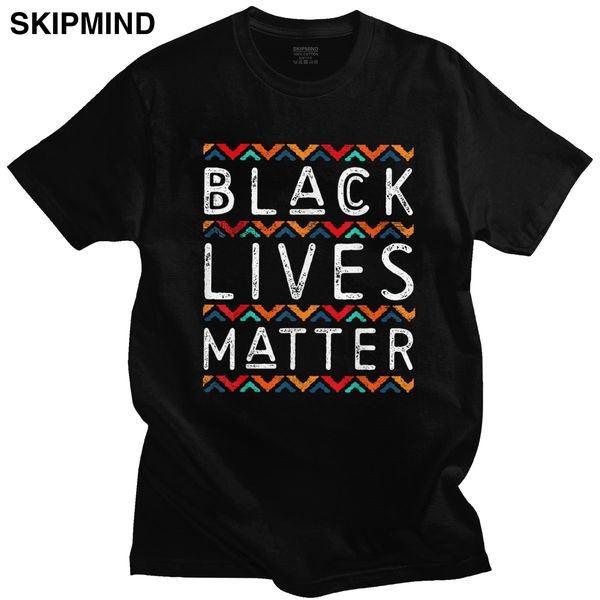 

2020 retro black lives matter t shirt homme cotton african american pride tee summer human rights slogan t-shirt apparel gift