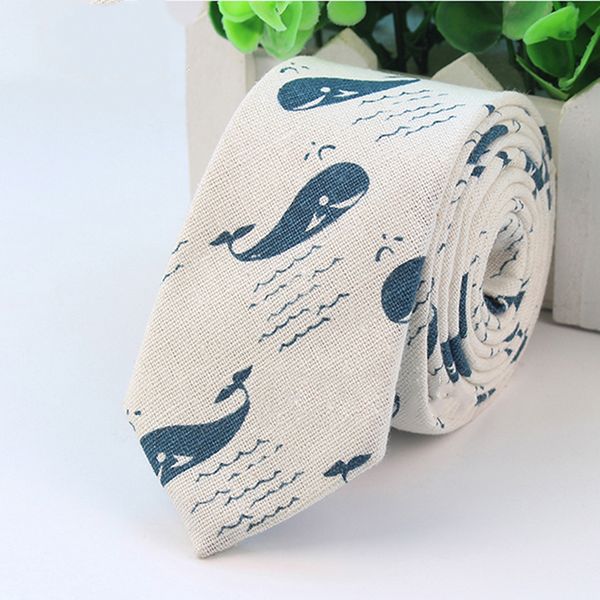 

gaoke men slim flaxtie casual cotton linen necktie hedgehog dolphin tree bear whale ties student skinny designer narrow, Blue;purple