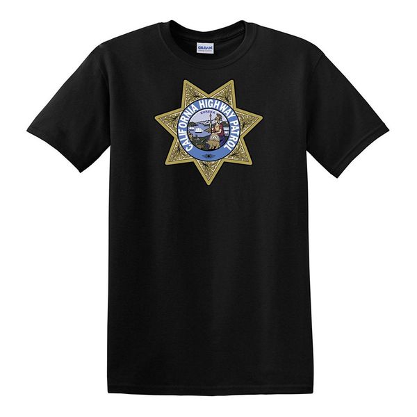 

2019 fashion men's california highway patrol seal t-shirt tee shirt