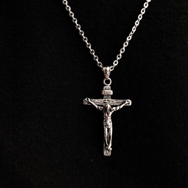 

fashion classic charm personality jesus pendant necklaces metal jewelry, Silver