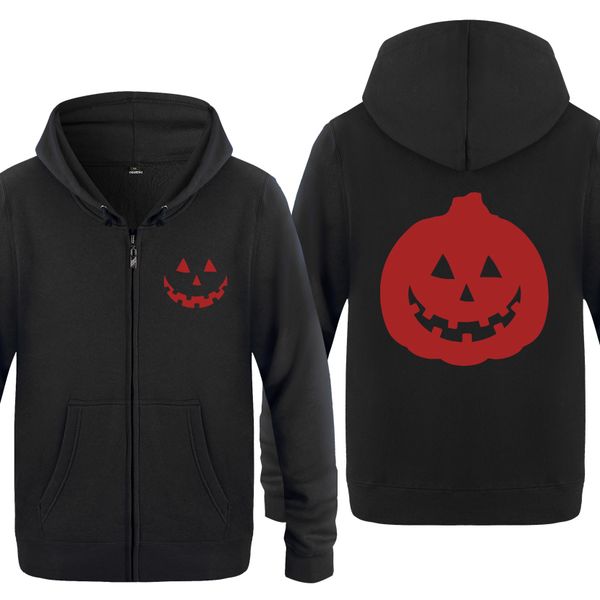 

lantern pumpkin halloween funny gift sweatshirts men 2018 mens zipper hooded fleece hoodies cardigans