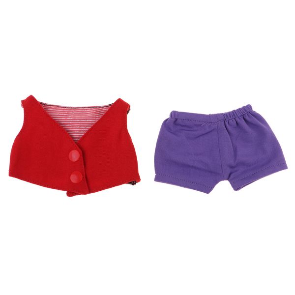 

fashion mini waistcoat & pants for 20-23 cm dolls outwear doll clothes suit accessories