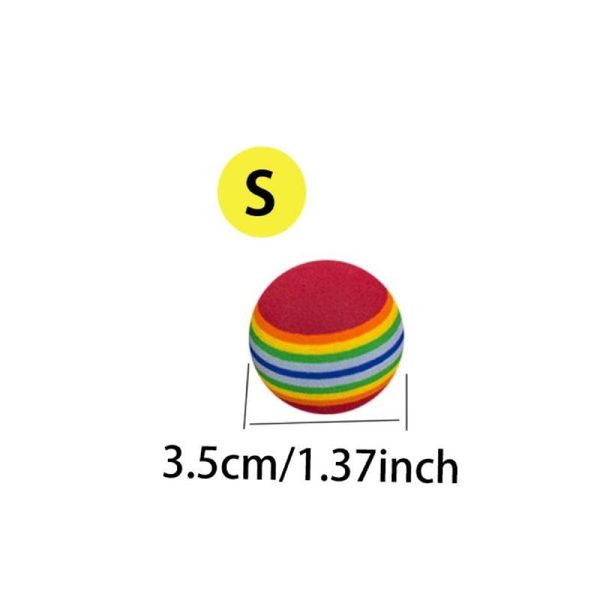 

rainbow cat ball toy for cat toys interactive pet kitten scratch natural colorful eva foam ball training cat supplies product