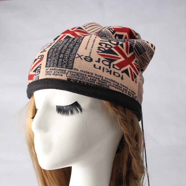 

2020 girls hat scarf casual stripped hip-hop beanie women spring autumn snapback cap skullies female multifunction bonnet hats, Blue;gray