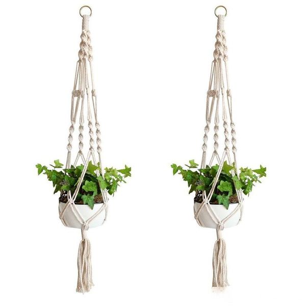 

macrame plant hanger holder indoor outdoor hanging planter flower basket pot home decoration