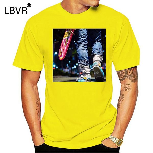 

back to the future grey t-shirt size s-xxxl 80s marty mcfly hoverboard air mag mans unique cotton short sleeves o-neck t shirt
