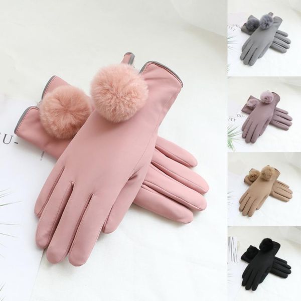 

feitong fashion touchscreen womens winter outdoor sport warm gloves female gloves mobile phone women winter warm pink, Blue;gray