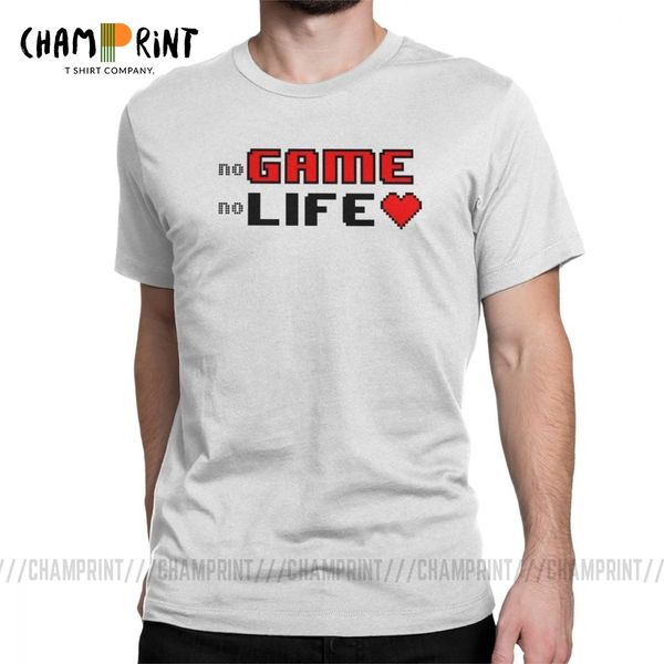 

no game no life videogames t shirts men's 100% cotton novelty t-shirt round neck tee shirt short sleeve clothes gift idea