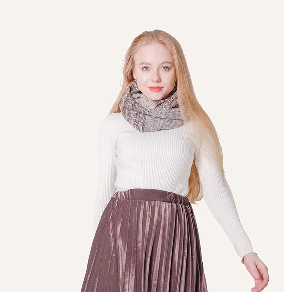 

2020 new autumn winter colorful striped wool scarfwomen's shawl 060831, Blue;gray