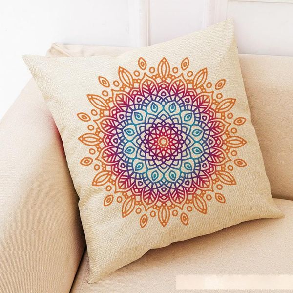 

paisley bohemia style cushion covers geometric printing ethnic flax throw pillow case sofa car seat home decorative