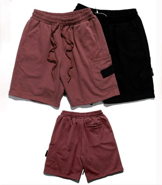 

202o men's shorts fashion mens letter embroidery short pants summer casual men breathable knee length shorts 2 colors m-2xl, White;black