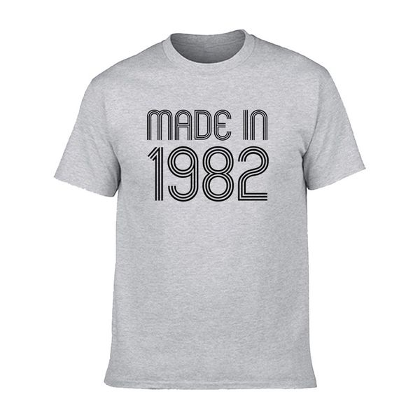 

made in 1982 funny summer new t-shirt mens short sleeves hip hop printed t shirts plus size tees streetwear