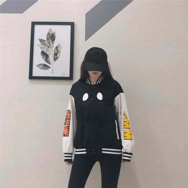 

mens women baseball jackets hip hop streewear style coat men jacket coats pattern shark mouth windbreaker size m-2xl, Black;brown