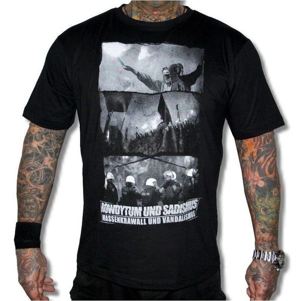 

herren t-shirt rowdytum schwarz ultras ac ab hools hooligan shirts short sleeve discount 100 % cotton t shirts