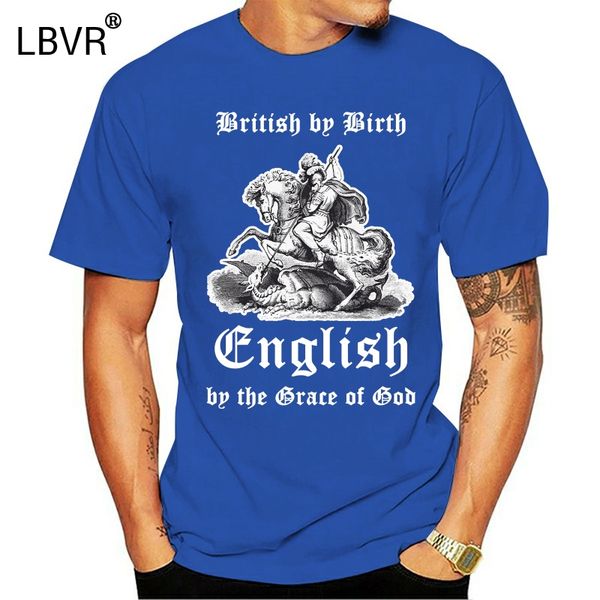 

st georges day t shirt british by birth english by the grace of god men kid l264 100% cotton tee shirt wholesale tee