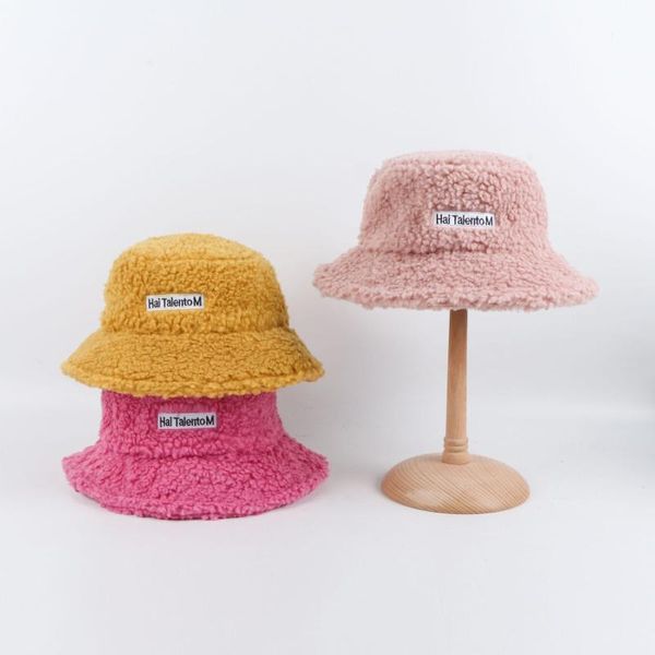 

beanie/skull caps winter 2021 south korean teddy fisherman hat net red same basin hat,warm women's lambskin sun in colorful warm, Blue;gray