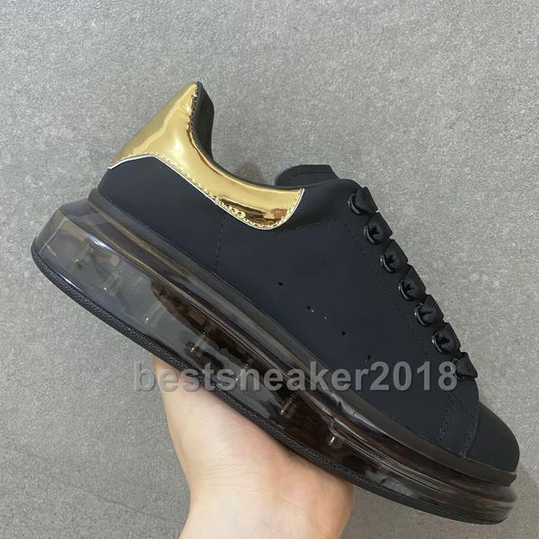 

comfort men casual shoes clear sole classic womens platform sneaker hommes leather trainer crystal bottom chaussures triple espadrilles, Black