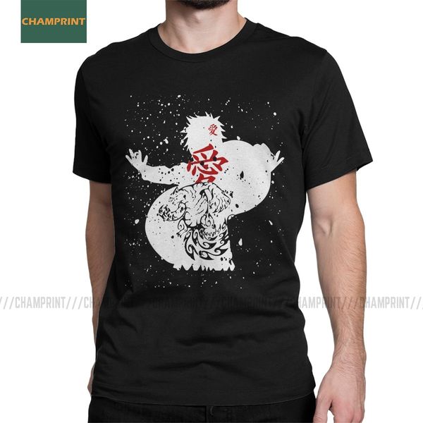 

gaara t shirts men pure cotton t-shirt crewneck naruto desert sand shippuden sasuke hinata anime tees short sleeve new arrival