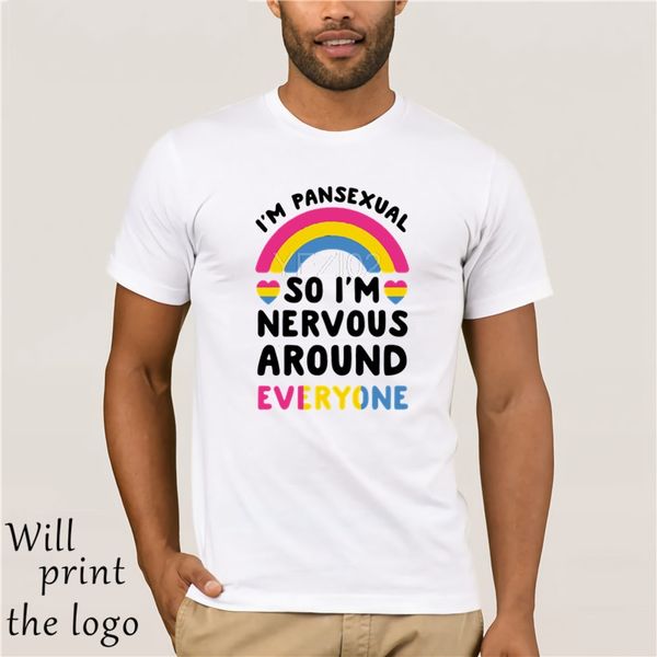 

i'm pansexual so i'm nervous around everyone mens t-shirt