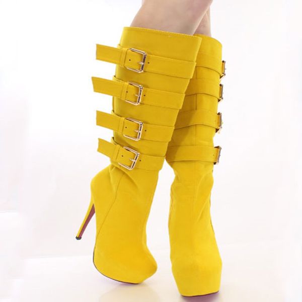 

beautiful stylish women's shoes , a variety of suede, zipper, about 14.5 cm high heel boots, knee-high boots. size:34-45, Black