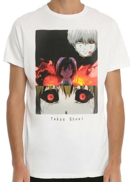 

tokyo ghoul scary eyes white men's t-shirt new gift funny tee shirt