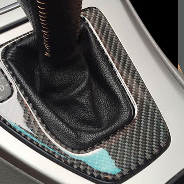 

carbon fiber gear shift panel decorative trim for bmw e90 e92 e93 05-12