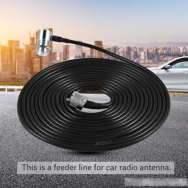 

5m/16ft feeder cable m plug for kenwood/ icom/ alinco car radio antenna