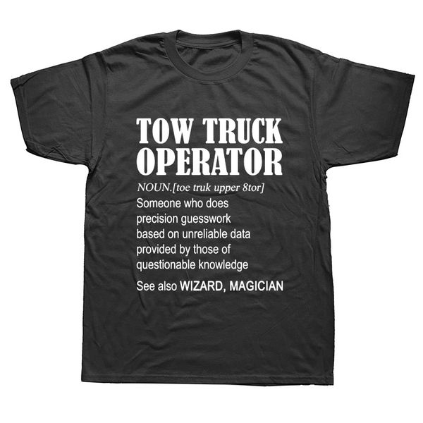 

funny tow truck definition t shirts men summer cotton harajuku short sleeve o neck streetwear black t-shirt