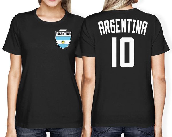 

2020 fashion argentina soccers footballer crest country pride women's t-shirt tee shirt